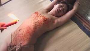 Rope limits Asian xxx teen girl with wax